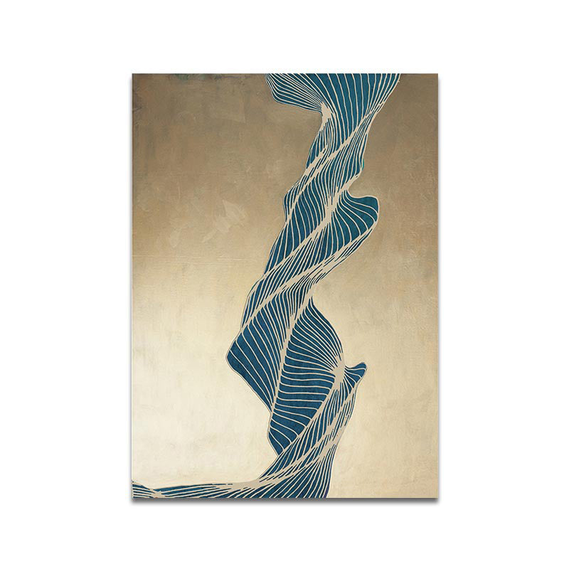 Dark Color Twisted Canvas Art Abstract Minimalism Home Wall Decor, Multiple Sizes Clearhalo 'Arts' 'Canvas Art' 1695949