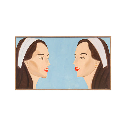 Pop Art Canvas Print in Blue Alex Katz Double White Band Painting Wall Decor for Home Clearhalo 'Art Gallery' 'Canvas Art' 'Contemporary Art Gallery' 'Modern' Arts' 1696031