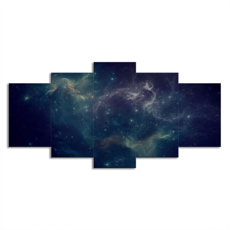 Starry Night Sky Canvas Art in Dark Blue Kids Style Wall Decor for Bedroom, Multi-Piece Clearhalo 'Art Gallery' 'Canvas Art' 'Kids' Arts' 1696127