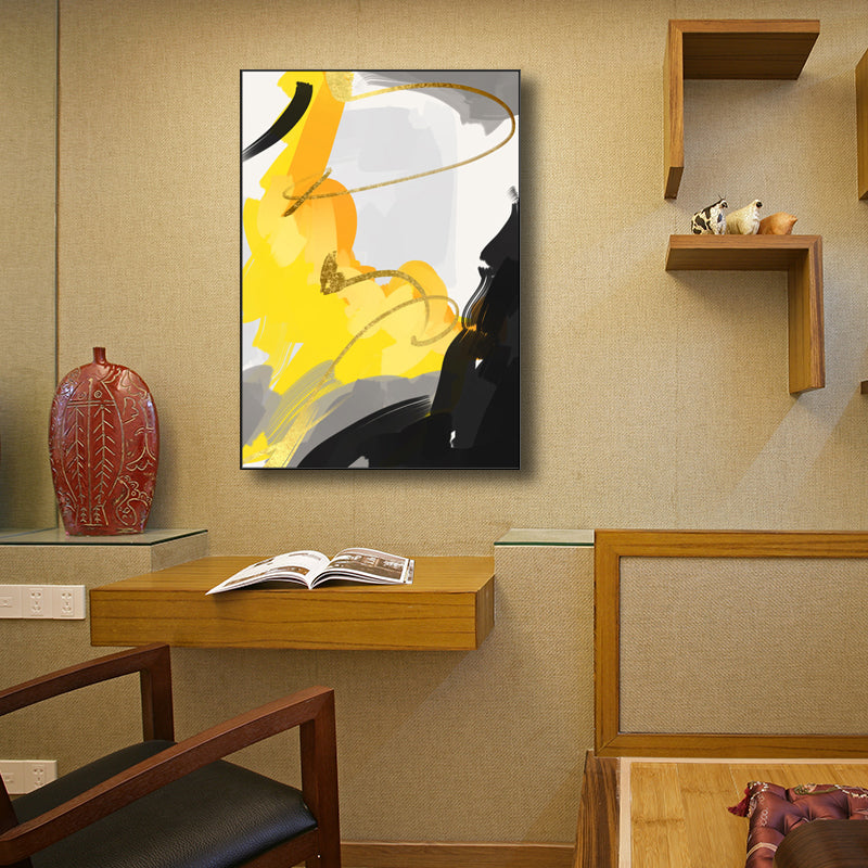 Brush Stroke Canvas for Bathroom Illustration Wall Art Print, Multiple Sizes Options Clearhalo 'Art Gallery' 'Canvas Art' 'Contemporary Art Gallery' 'Modern' Arts' 1696230