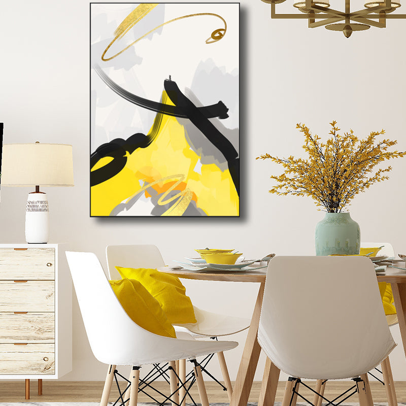 Brush Stroke Canvas for Bathroom Illustration Wall Art Print, Multiple Sizes Options Clearhalo 'Art Gallery' 'Canvas Art' 'Contemporary Art Gallery' 'Modern' Arts' 1696237