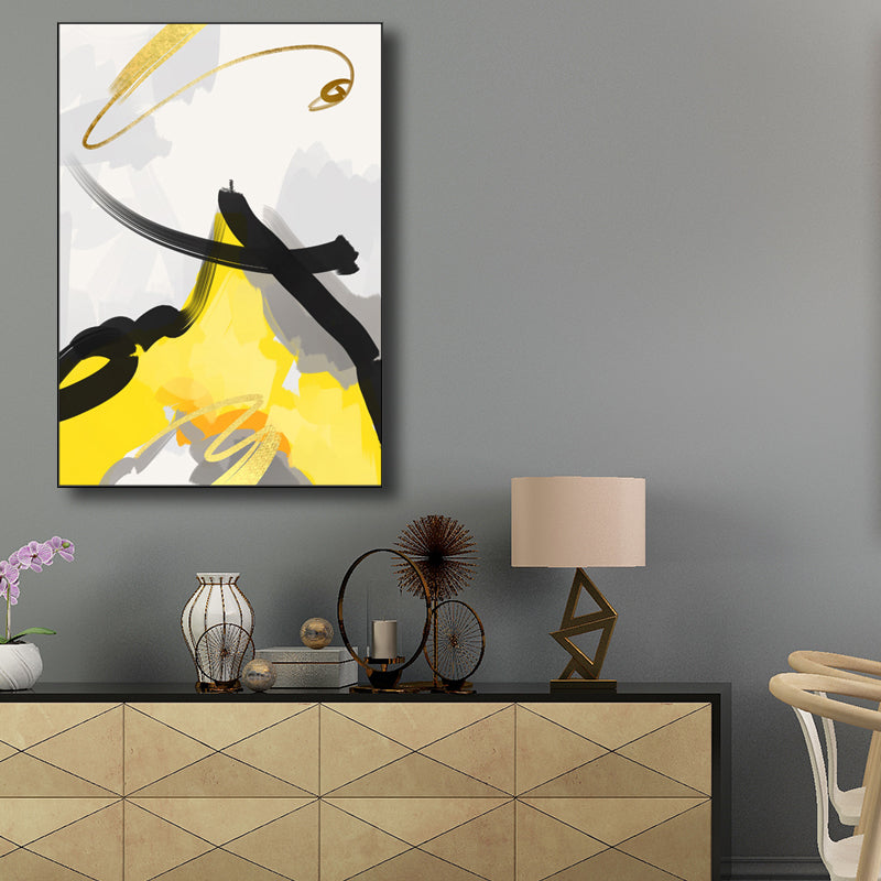 Brush Stroke Canvas for Bathroom Illustration Wall Art Print, Multiple Sizes Options Clearhalo 'Art Gallery' 'Canvas Art' 'Contemporary Art Gallery' 'Modern' Arts' 1696238