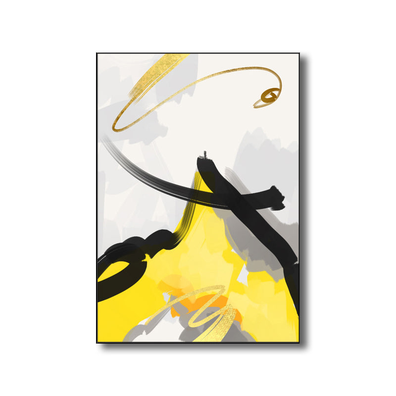 Brush Stroke Canvas for Bathroom Illustration Wall Art Print, Multiple Sizes Options Clearhalo 'Art Gallery' 'Canvas Art' 'Contemporary Art Gallery' 'Modern' Arts' 1696239