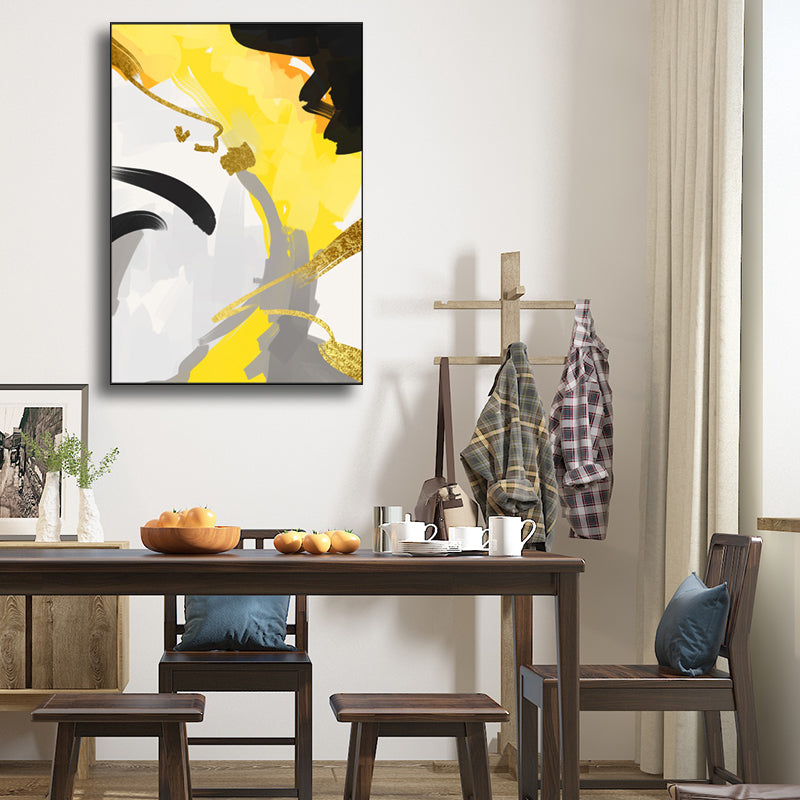 Brush Stroke Canvas for Bathroom Illustration Wall Art Print, Multiple Sizes Options Clearhalo 'Art Gallery' 'Canvas Art' 'Contemporary Art Gallery' 'Modern' Arts' 1696242