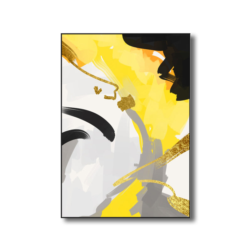 Brush Stroke Canvas for Bathroom Illustration Wall Art Print, Multiple Sizes Options Clearhalo 'Art Gallery' 'Canvas Art' 'Contemporary Art Gallery' 'Modern' Arts' 1696243