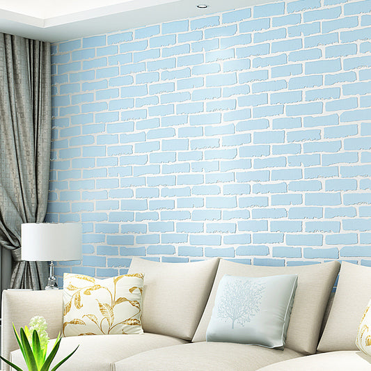 Soft Color Modern Wallpaper Roll 10' L x 20.5" W Brick-Like Wall Decor, Pick Up Sticks Blue Clearhalo 'Industrial wall decor' 'Industrial' 'Wallpaper' Wall Decor' 1696302