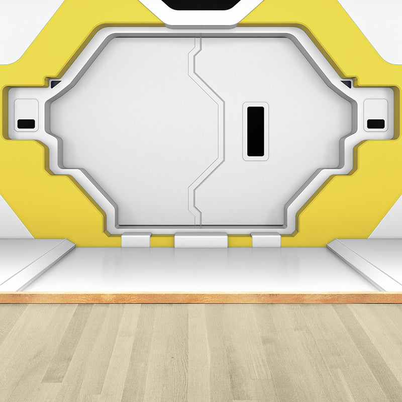 Fictional Capsule Door Wall Mural Bright Color Waterproofing Wall Decor for Boys Room Clearhalo 'Wall Decor' 'Wall Mural' 1696349