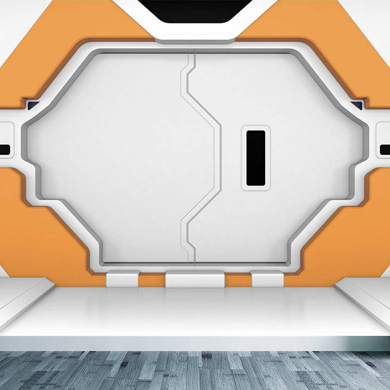 Fictional Capsule Door Wall Mural Bright Color Waterproofing Wall Decor for Boys Room Clearhalo 'Wall Decor' 'Wall Mural' 1696354