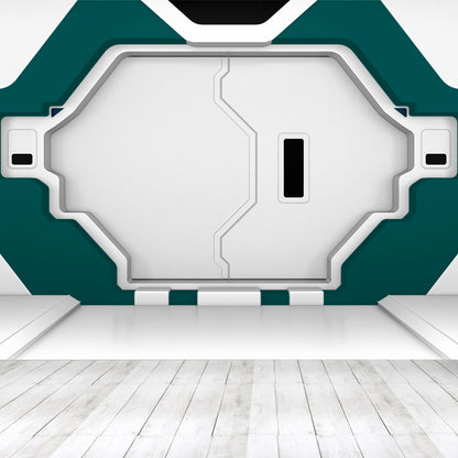 Fictional Capsule Door Wall Mural Bright Color Waterproofing Wall Decor for Boys Room Green Clearhalo 'Wall Decor' 'Wall Mural' 1696357