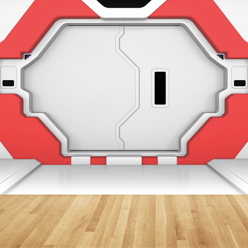 Fictional Capsule Door Wall Mural Bright Color Waterproofing Wall Decor for Boys Room Clearhalo 'Wall Decor' 'Wall Mural' 1696364