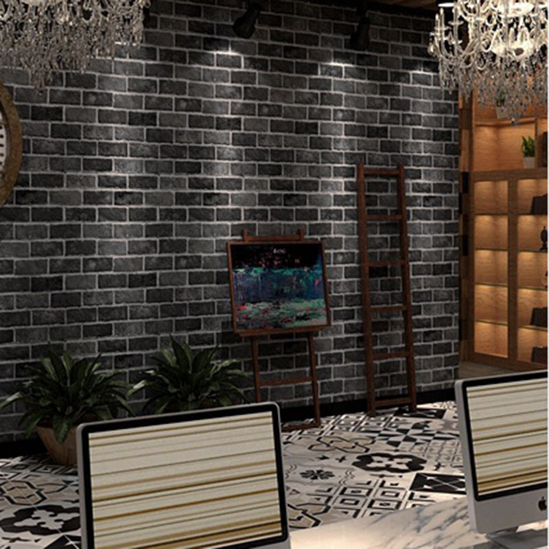 Seamless Pattern Brick Wallpaper Industrial Waterproof Restaurant Wall Decor, 57.1-sq ft Clearhalo 'Industrial wall decor' 'Industrial' 'Wallpaper' Wall Decor' 1696511