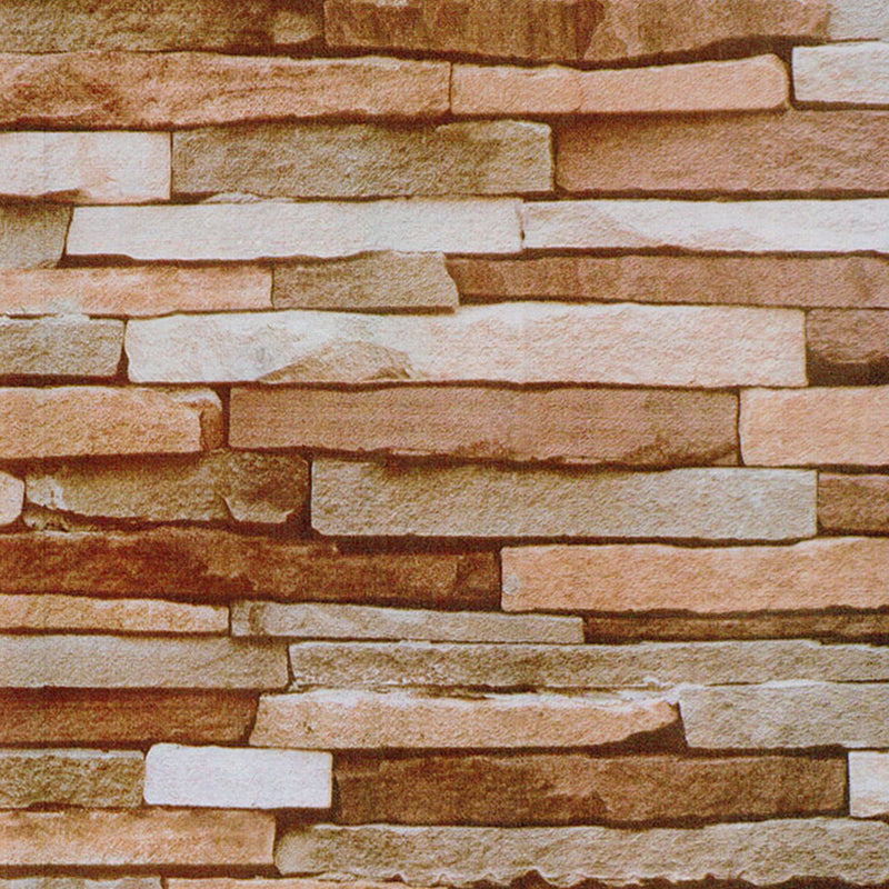 3D Effect Brick Wallpaper Peel and Paste Farmhouse Dining Room Wall Decor, 29.1-sq ft Clearhalo 'Country wall decor' 'Rustic' 'Wallpaper' Wall Decor' 1696518