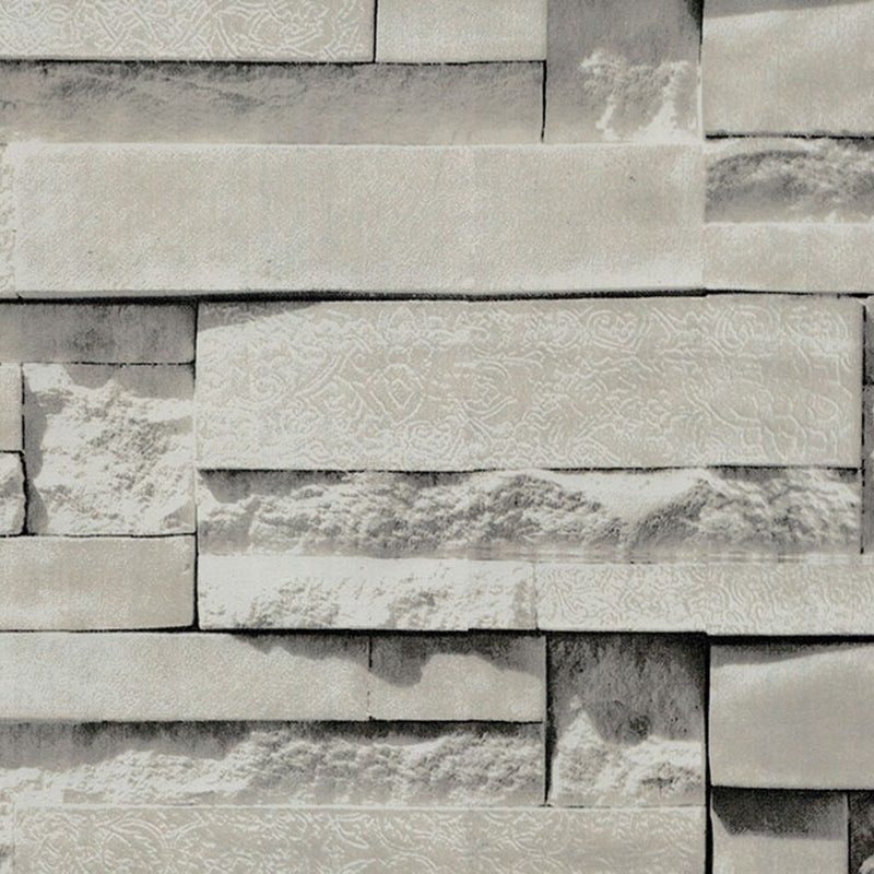 3D Effect Brick Wallpaper Peel and Paste Farmhouse Dining Room Wall Decor, 29.1-sq ft Clearhalo 'Country wall decor' 'Rustic' 'Wallpaper' Wall Decor' 1696522