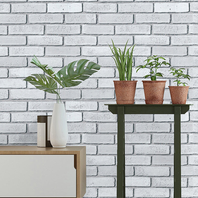 3D Effect Brick Wallpaper Peel and Paste Farmhouse Dining Room Wall Decor, 29.1-sq ft Clearhalo 'Country wall decor' 'Rustic' 'Wallpaper' Wall Decor' 1696529