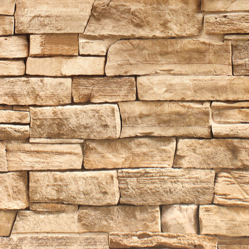 3D Effect Brick Wallpaper Peel and Paste Farmhouse Dining Room Wall Decor, 29.1-sq ft Clearhalo 'Country wall decor' 'Rustic' 'Wallpaper' Wall Decor' 1696534