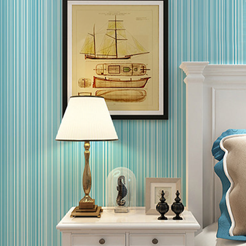 Plain Patterned Wallpaper Stain-Resistant Modernist Living Room Wall Art, 57.1-sq ft Blue 1 Set Clearhalo 'Modern wall decor' 'Modern' 'Wallpaper' Wall Decor' 1696612