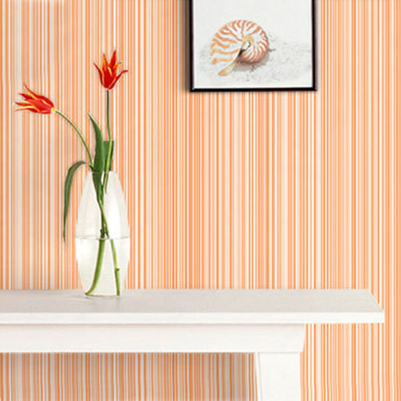 Plain Patterned Wallpaper Stain-Resistant Modernist Living Room Wall Art, 57.1-sq ft Orange 1 Set Clearhalo 'Modern wall decor' 'Modern' 'Wallpaper' Wall Decor' 1696616