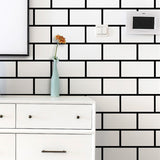 White Brickwork Wallpaper Roll Architecture Steampunk Stick On Wall Covering for Home White Clearhalo 'Industrial wall decor' 'Industrial' 'Wallpaper' Wall Decor' 1696675