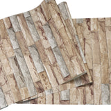 Fake Embossed Brick Wallpaper Steampunk Washable Living Room Wall Decor, 57.1-sq ft