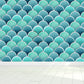 Fishscale Wall Covering Mural Modern Waterproofing Living Room Wall Decor, Custom Size Clearhalo 'Wall Decor' 'Wall Mural' 1696779
