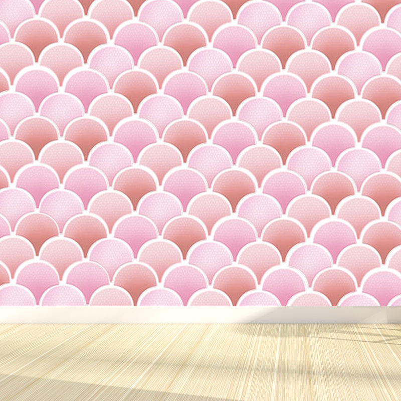 Fishscale Wall Covering Mural Modern Waterproofing Living Room Wall Decor, Custom Size Clearhalo 'Wall Decor' 'Wall Mural' 1696784