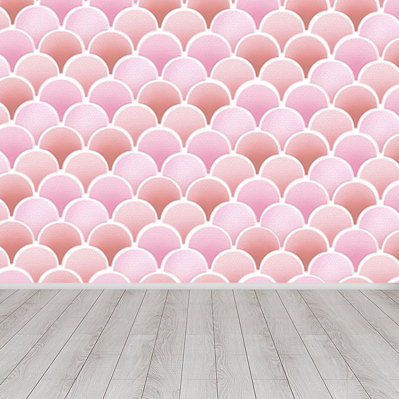 Fishscale Wall Covering Mural Modern Waterproofing Living Room Wall Decor, Custom Size Clearhalo 'Wall Decor' 'Wall Mural' 1696785