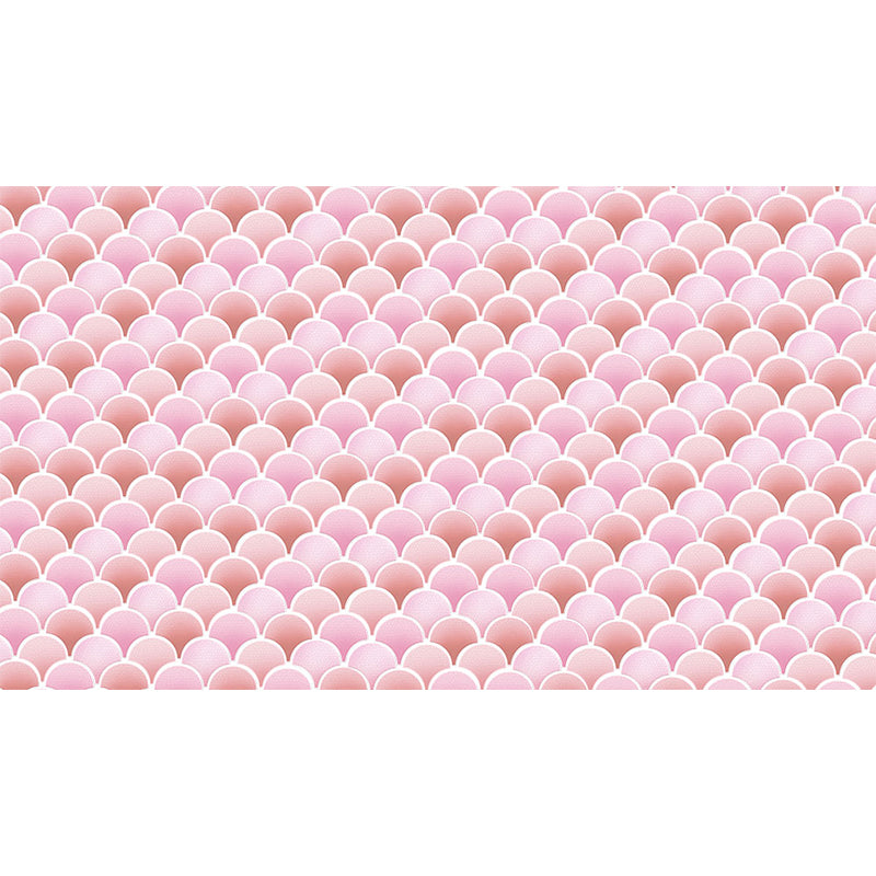 Fishscale Wall Covering Mural Modern Waterproofing Living Room Wall Decor, Custom Size Clearhalo 'Wall Decor' 'Wall Mural' 1696786