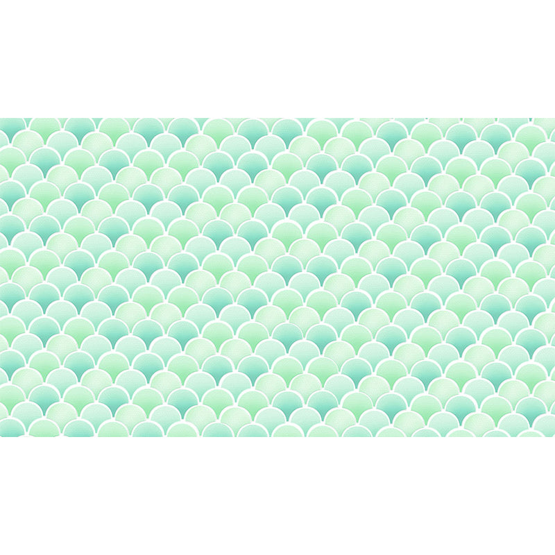 Fishscale Wall Covering Mural Modern Waterproofing Living Room Wall Decor, Custom Size Clearhalo 'Wall Decor' 'Wall Mural' 1696791