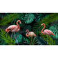 Green Botanics Wallpaper Mural Flamingo Tropical Waterproof Wall Decor for Bedroom Clearhalo 'Wall Decor' 'Wall Mural' 1696801