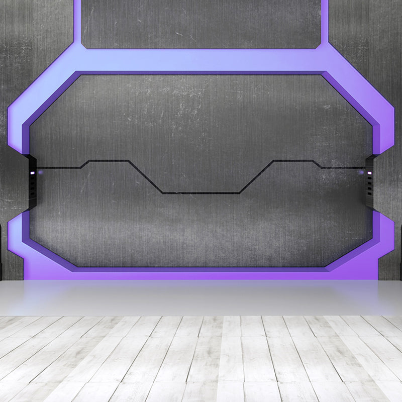 Non-Woven Bright Mural Science Fiction Aeroboat Door Print Wall Decor, Made to Measure Clearhalo 'Wall Decor' 'Wall Mural' 1696849