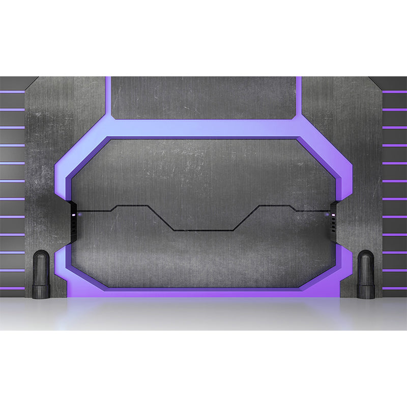 Non-Woven Bright Mural Science Fiction Aeroboat Door Print Wall Decor, Made to Measure Clearhalo 'Wall Decor' 'Wall Mural' 1696851