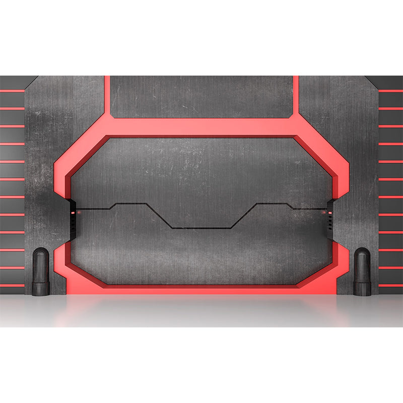 Non-Woven Bright Mural Science Fiction Aeroboat Door Print Wall Decor, Made to Measure Clearhalo 'Wall Decor' 'Wall Mural' 1696856