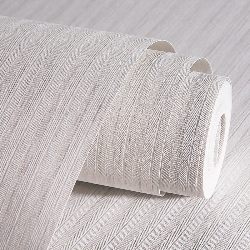 Elegant Stripe Print Wallpaper Bedroom Plain Color Wall Covering, 33' L x 20.5" W Grey Clearhalo 'Modern wall decor' 'Modern' 'Wallpaper' Wall Decor' 1696881