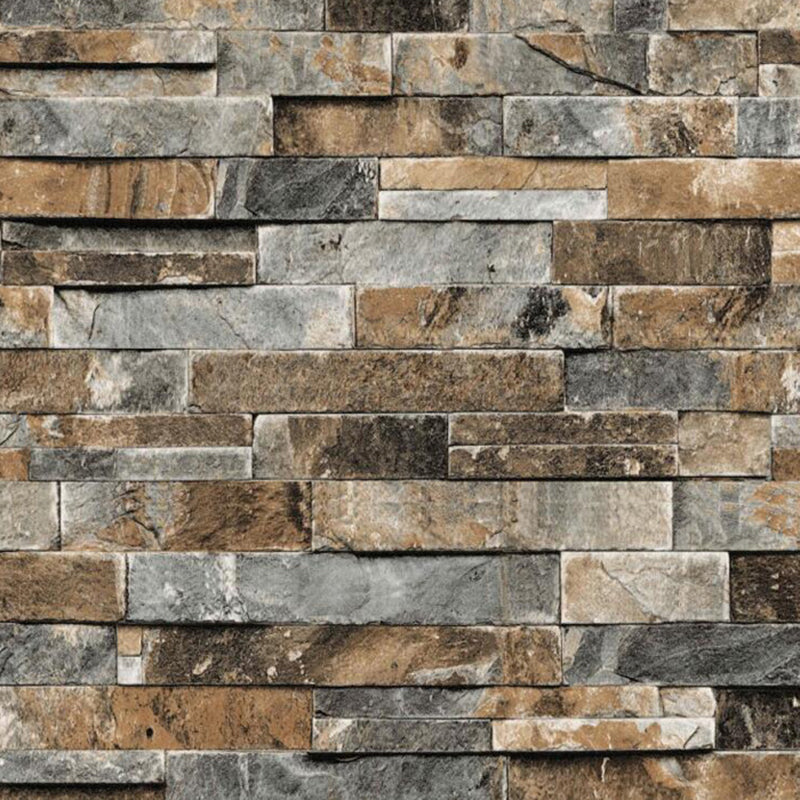 PVC Dark Color Wallpaper Industrial Marble Bricks Wall Decoration, 33' L x 20.5" W Clearhalo 'Industrial wall decor' 'Industrial' 'Wallpaper' Wall Decor' 1696926