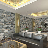 PVC Dark Color Wallpaper Industrial Marble Bricks Wall Decoration, 33' L x 20.5" W Clearhalo 'Industrial wall decor' 'Industrial' 'Wallpaper' Wall Decor' 1696929