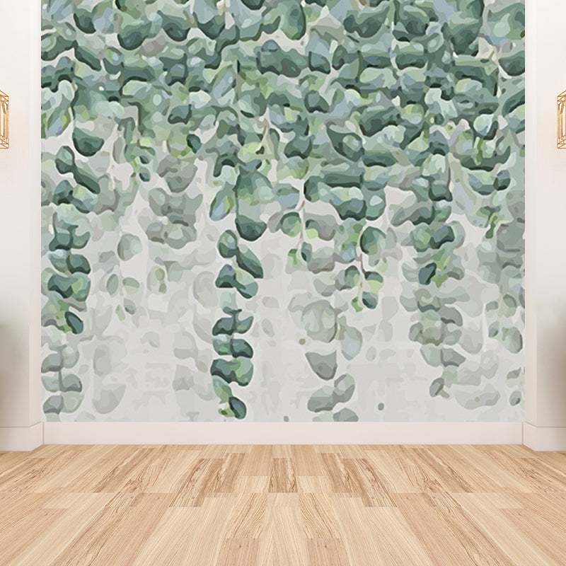 Contemporary Flower Branch Wall Mural Soft Color Decorative Wall Art for Living Room Clearhalo 'Wall Decor' 'Wall Mural' 1696959