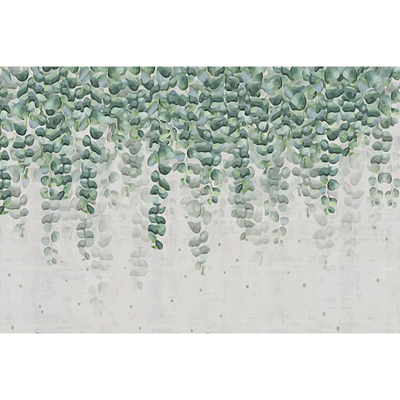 Contemporary Flower Branch Wall Mural Soft Color Decorative Wall Art for Living Room Clearhalo 'Wall Decor' 'Wall Mural' 1696960