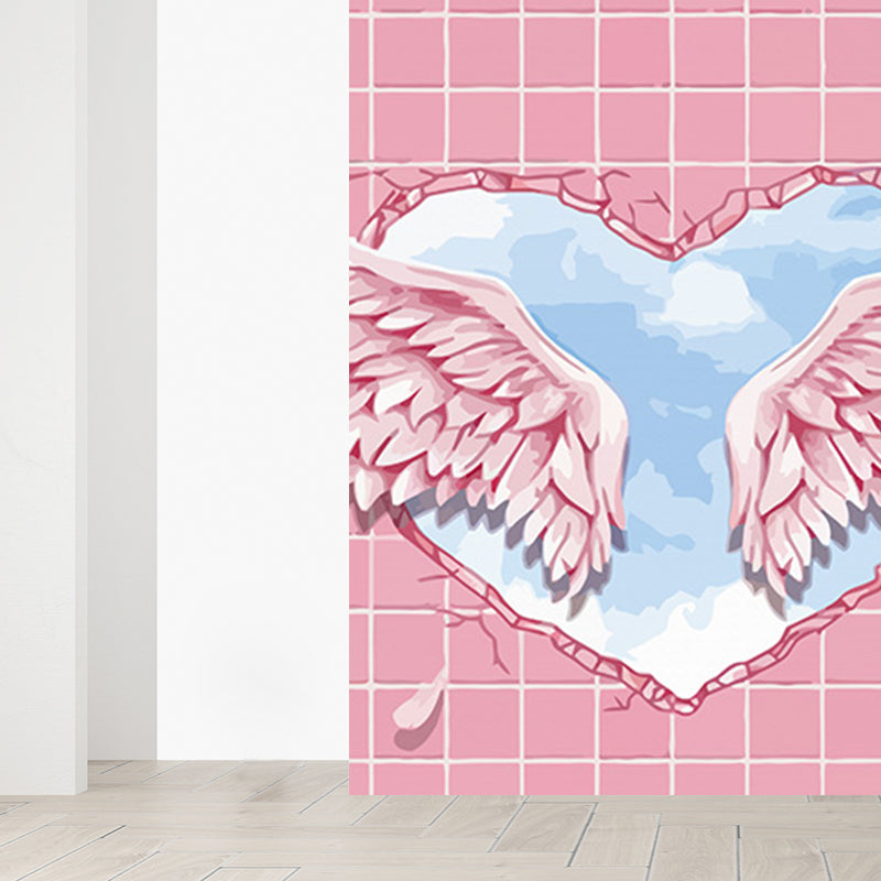 Large Bird Wing Mural Wallpaper Modern Natural Animals Wall Decor in Pastel Color Clearhalo 'Wall Decor' 'Wall Mural' 1696968