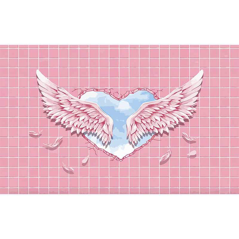 Large Bird Wing Mural Wallpaper Modern Natural Animals Wall Decor in Pastel Color Clearhalo 'Wall Decor' 'Wall Mural' 1696970