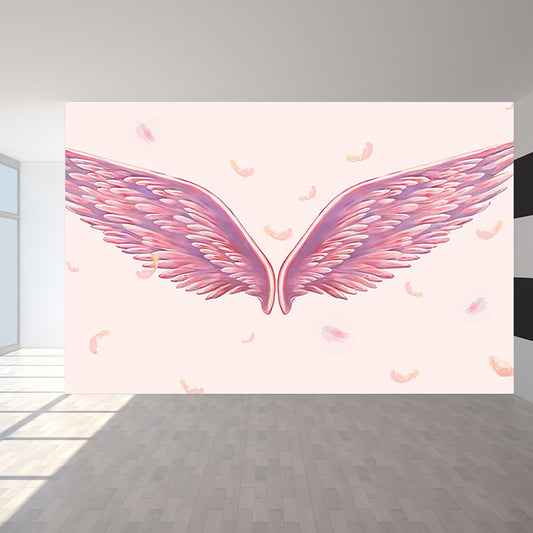Large Bird Wing Mural Wallpaper Modern Natural Animals Wall Decor in Pastel Color Clearhalo 'Wall Decor' 'Wall Mural' 1696973
