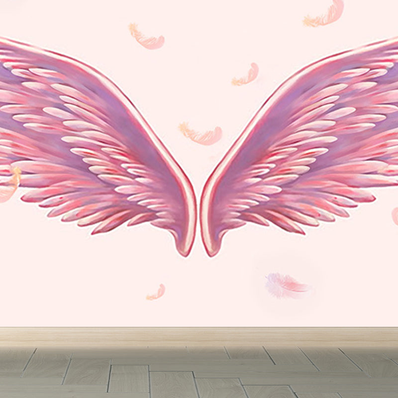 Large Bird Wing Mural Wallpaper Modern Natural Animals Wall Decor in Pastel Color Clearhalo 'Wall Decor' 'Wall Mural' 1696974
