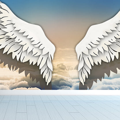 Large Bird Wing Mural Wallpaper Modern Natural Animals Wall Decor in Pastel Color Sky Blue Clearhalo 'Wall Decor' 'Wall Mural' 1696977