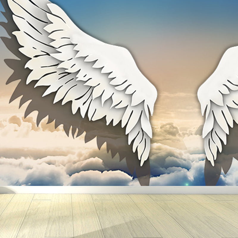 Large Bird Wing Mural Wallpaper Modern Natural Animals Wall Decor in Pastel Color Clearhalo 'Wall Decor' 'Wall Mural' 1696979