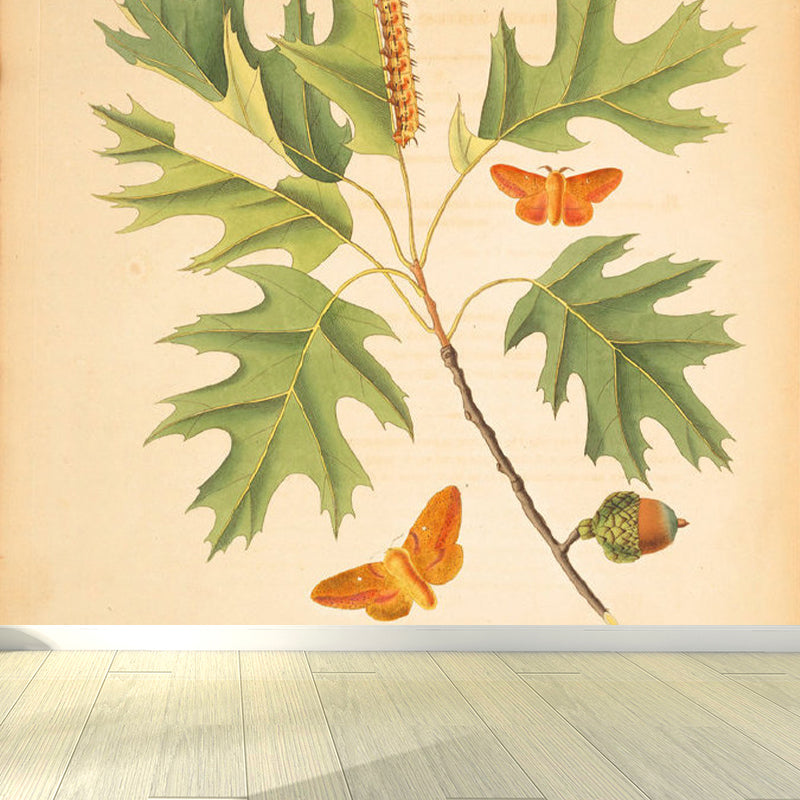 Giant Contemporary Wall Mural in Beige Tree Branch Wall Covering, Custom Printed Clearhalo 'Wall Decor' 'Wall Mural' 1696994