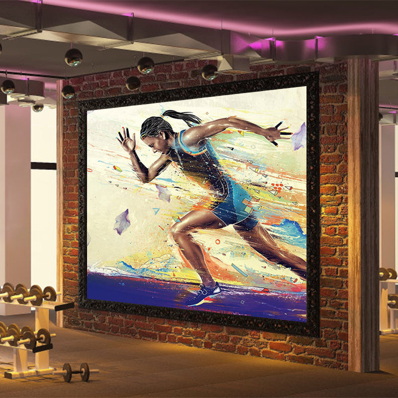 Contemporary Sportsman Wall Mural Pastel Color Waterproofing Wall Decor for Boys Bedroom Purple Clearhalo 'Wall Decor' 'Wall Mural' 1697027