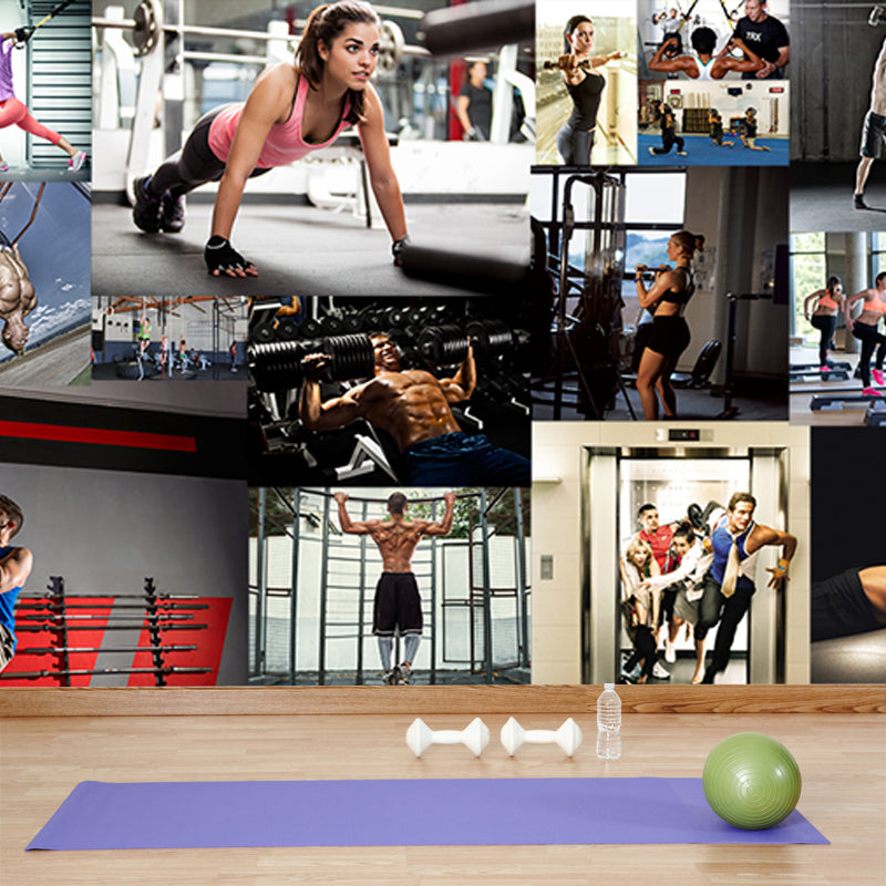 Contemporary Sportsman Wall Mural Pastel Color Waterproofing Wall Decor for Boys Bedroom Grey Clearhalo 'Wall Decor' 'Wall Mural' 1697037