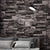 Steampunk Wallpaper Roll Dark Color 3D Marble Brick Effect Wall Art, 31' L x 20.5" W Black Clearhalo 'Industrial wall decor' 'Industrial' 'Wallpaper' Wall Decor' 1697095