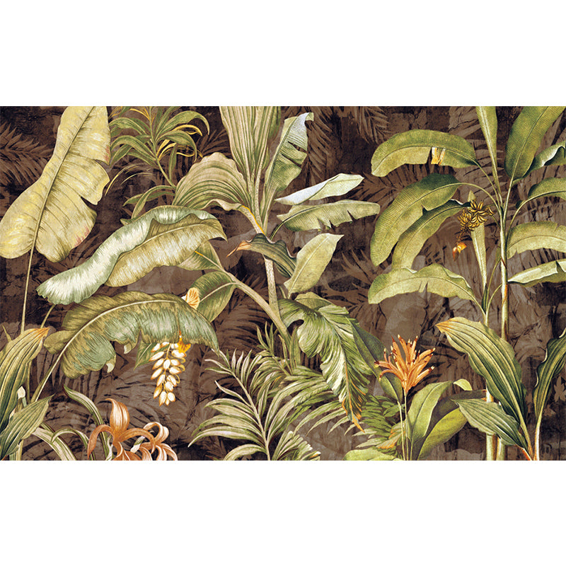 Soft Color Leaves Mural Decal Botanical Tropical Washable Wall Covering for Kitchen Clearhalo 'Wall Decor' 'Wall Mural' 1697110