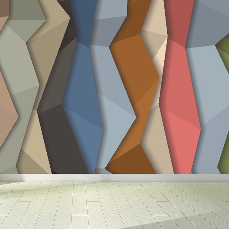 Contemporary Diamond Pattern Mural Decal Light Color Dining Room Wall Art, Personalized Clearhalo 'Wall Decor' 'Wall Mural' 1697118