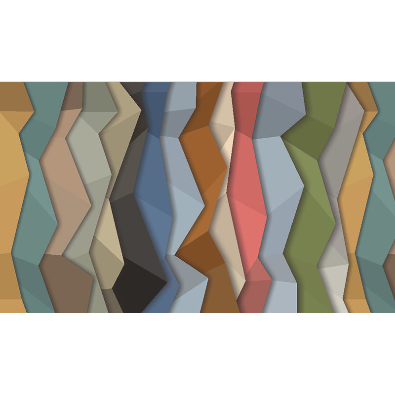 Contemporary Diamond Pattern Mural Decal Light Color Dining Room Wall Art, Personalized Clearhalo 'Wall Decor' 'Wall Mural' 1697120